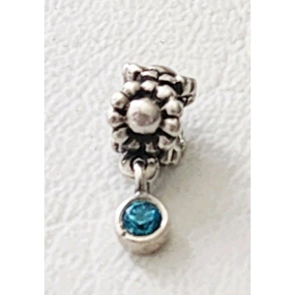 PANDORA Blue Topaz Flower Daisy dangle 790386tpp 16mm